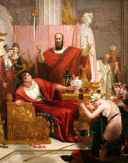 Richard Westall Sword of Damocles china oil painting image